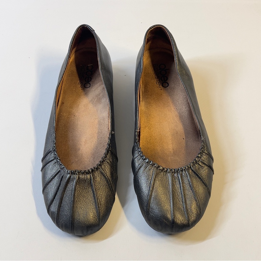 ABEO Taylin women’s Size 9N Gray Black Ballet Leather Flats - Picture 2 of 9